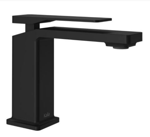 Riobel - Robinet de bain à montage sur comptoir de 3 pièces Edge avec  garniture de douchette - Noir